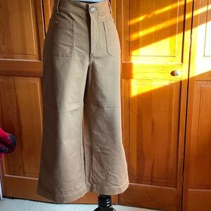 LOFT Wide Leg Pants in Brown
